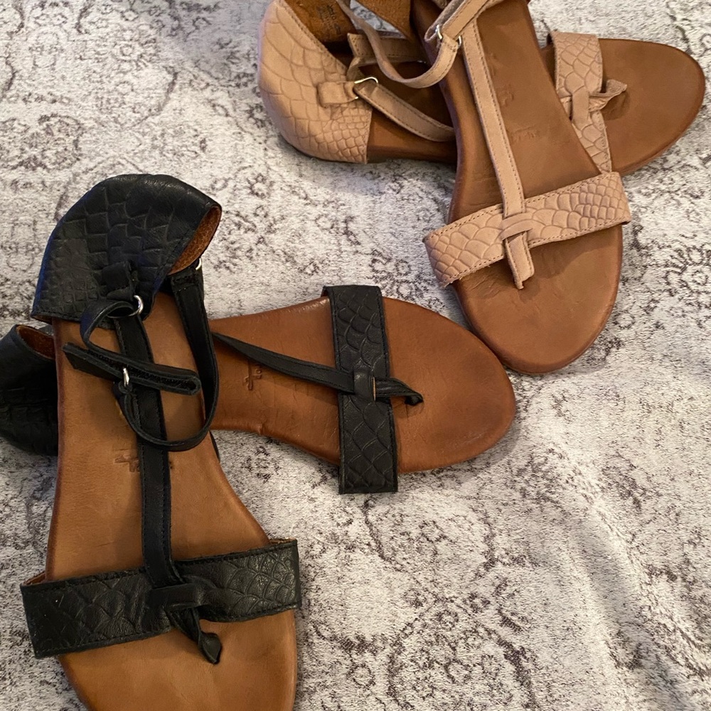 2 pairs Tamaris sandals.  Buttery soft leather. Both for $45